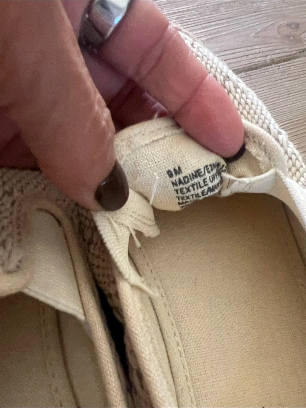 Esprit Cream Knit Slip-On Espadrille Flats